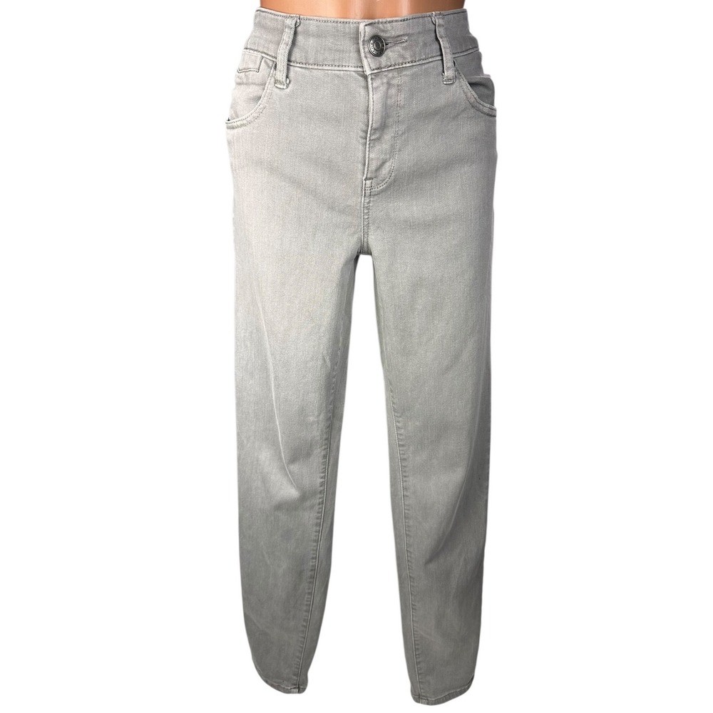 Chico's Gray Jeans Platinum Jegging Size 00 XS Reg. Cotton Blend 5 Pocket